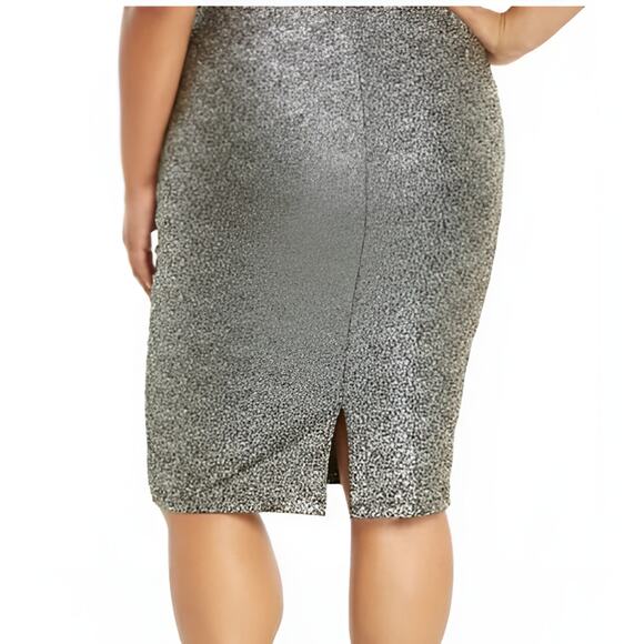 Torrid Metallic Gold Knit Stretchy Pull On High Waist Skirt Women Plus Sz 2X - Picture 3 of 9